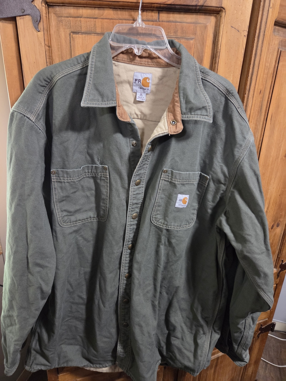 Carhartt Green Work Jacket FR XL Tall